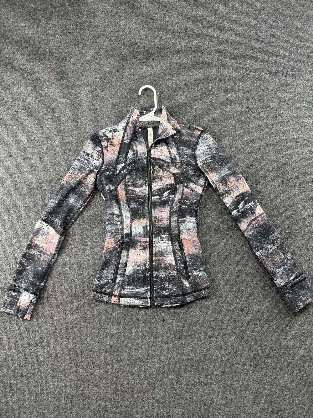 Lululemon Define Jacket Azurite Poppy Coral Multi Size 2